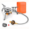 Robust Camping Gas Stove - Powerful outdoor cooking, metal construction, isobutane gas mixture