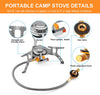 Robust Camping Gas Stove - Powerful outdoor cooking, metal construction, isobutane gas mixture