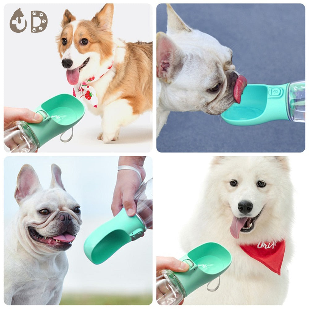 Tragbare Hundewasserflasche - Futter- und Wasserbehälter für unterwegs, ideal für Outdoor Spaziergänge und Reisen"